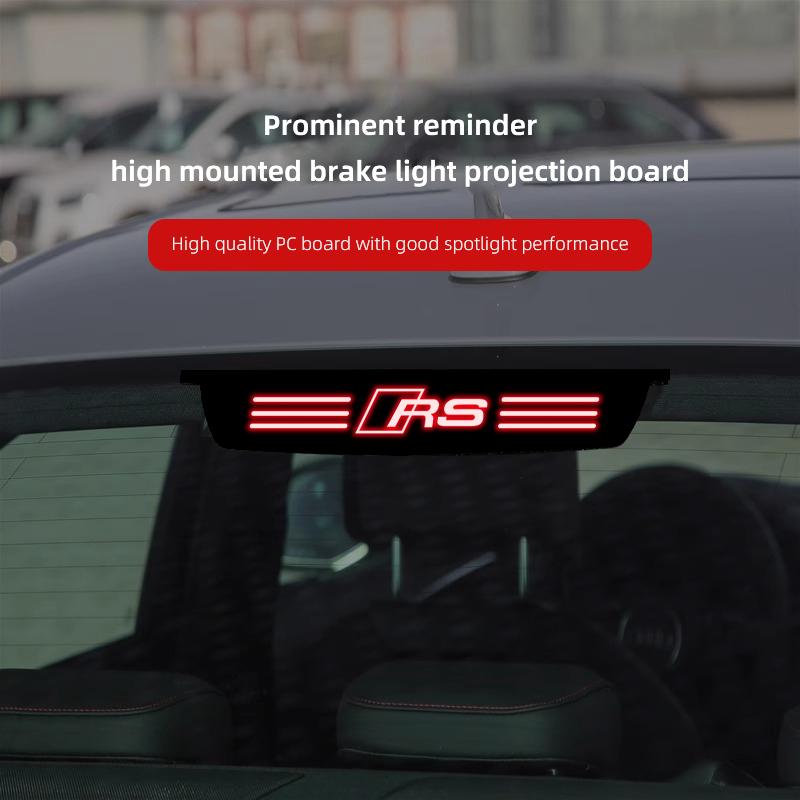New Car High Brake Light Sticker Taillight Decorative Auto Emblem Decal Accessories For T S Line Quattro RS A3 A4 A6