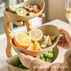Wooden Multi-layer Fruit Tray Home Living Room Tea Table Zero Food Storage Tray Shelf Snack Tray Candy Tray