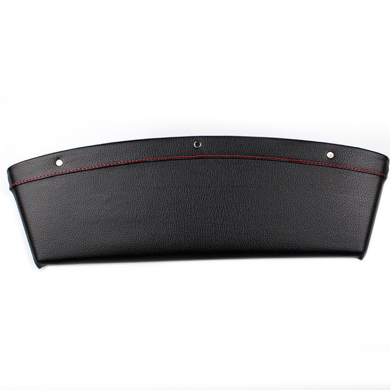 Car Front Seat Gap Filler Car Interior Accessories Portable Storage Box With Cup Holder PU Leather Console Side Gap Universal