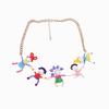 Japanese and Korean creative cartoon handmade rice beads fun three-dimensional villain collarbone chain casual cute fashion style