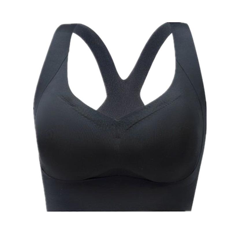 Women Seamless Cross Back Wireless Push Up Comfortable Bra For Large Chest
