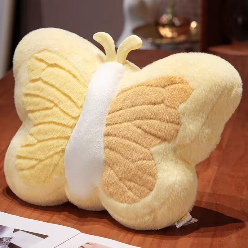 Cute Girl Butterfly Plush Pillow With Soft Polyester Filling For Bedside Decor And Gifts