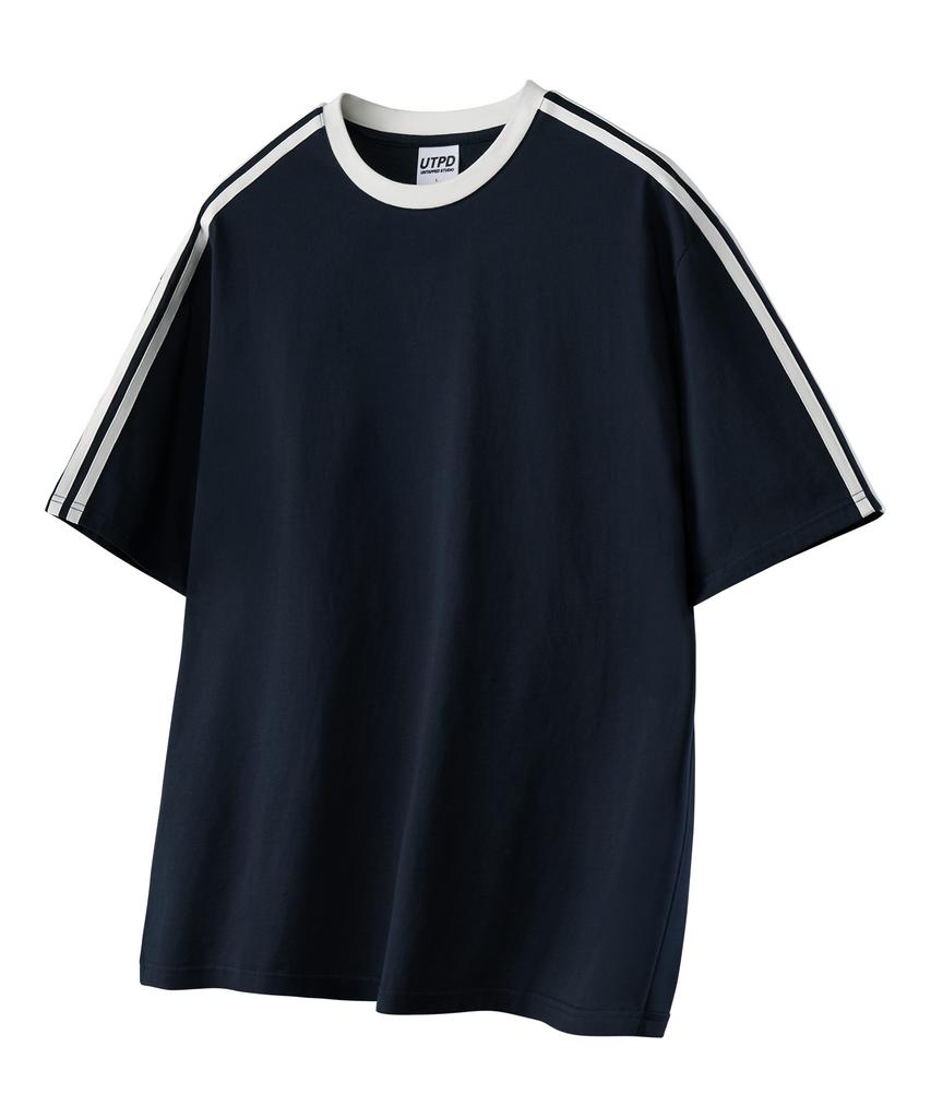 UNTAPPED STUDIO Oversized Track Short Sleeve Color Block T-Shirt 3 Colors