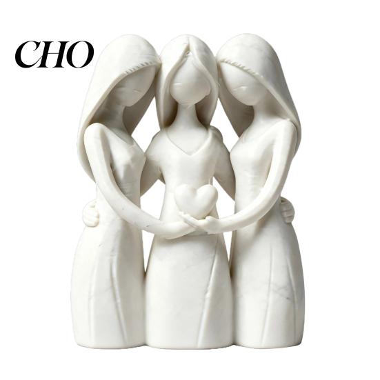 Delicate Detail Figurine Sisters Friendship Statue 3D Printed 3 for Living Modern Minimalist Sculpture Room Office Dorm Apartment Home Decor Heartfelt