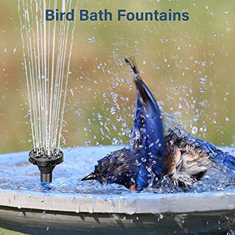 2W Solarbrunnen mit Glas-Solarpanel, Brunnenpumpe, Set für den Außenbereich, für Vogelbad, Teich, Garten, Schwimmbad, Fischtank, Aquarium
