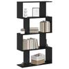 Bookshelf Black Oak Effect 70 x 24 x 129 cm Engineered Wood