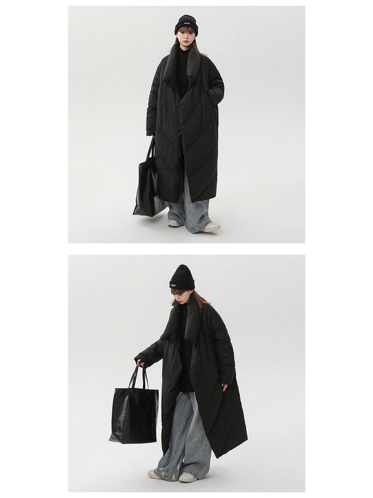 Chaqueta acolchada de algodón grueso unisex hasta la rodilla - Abrigo de invierno cálido y versátil