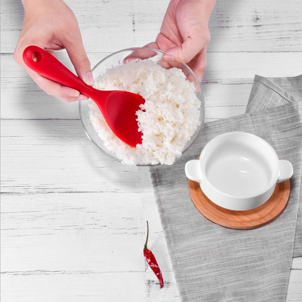 Kitchen Accessories Non-stick Food Grade Silicone Rice Spoon Rice Shovel Cooking Tools Rice Scooper