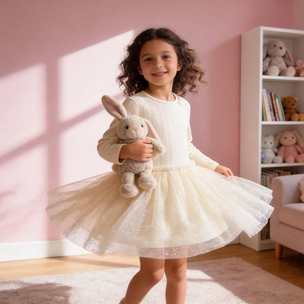 Girl Princess Dress With Cotton Fabric For Kids