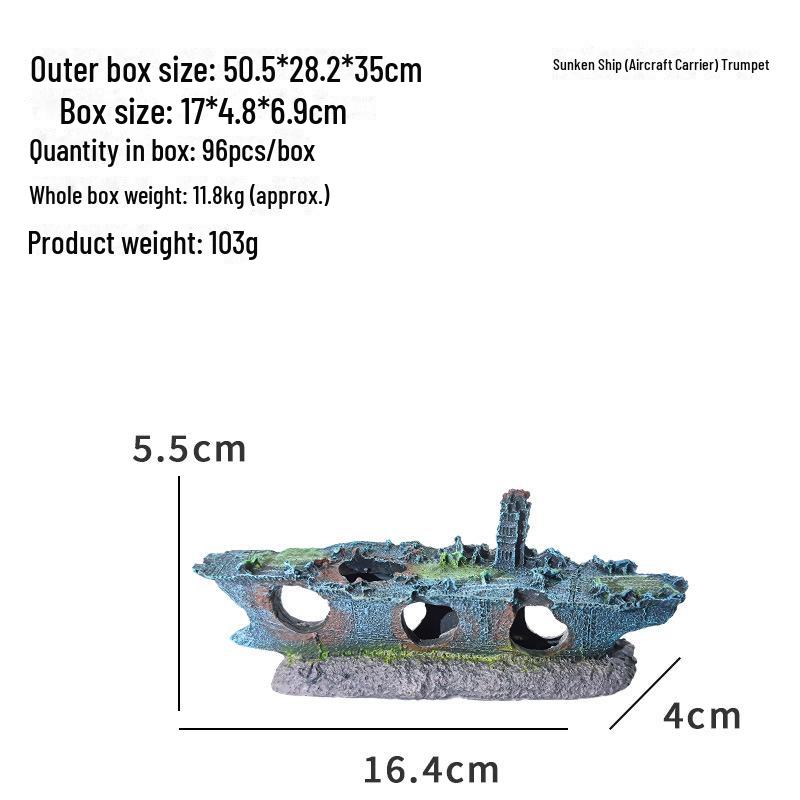 

Популярное украшение для аквариума в виде затонувшего корабля: Убежище для затонувшей парусной лодки для аквариумов