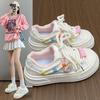 Dopamine White Shoes Women's 2025 Summer New Versatile Ins Campus Style Versatile Sports Soft Sole Heightening Board Shoes