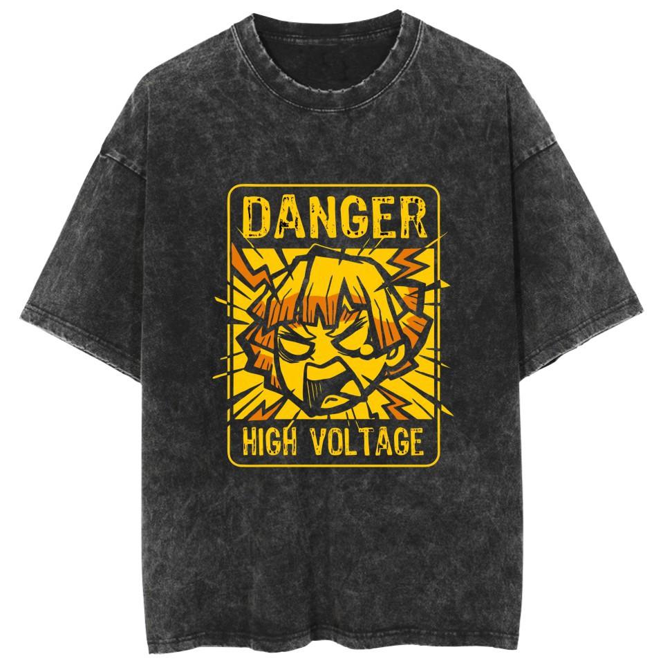 Anime Demon Slayer Kamado Nezuko Kawaii Printed T-shirt Men Women Casual Tshirts Washed Cotton Tee Harajuku Male Manga T Shirt