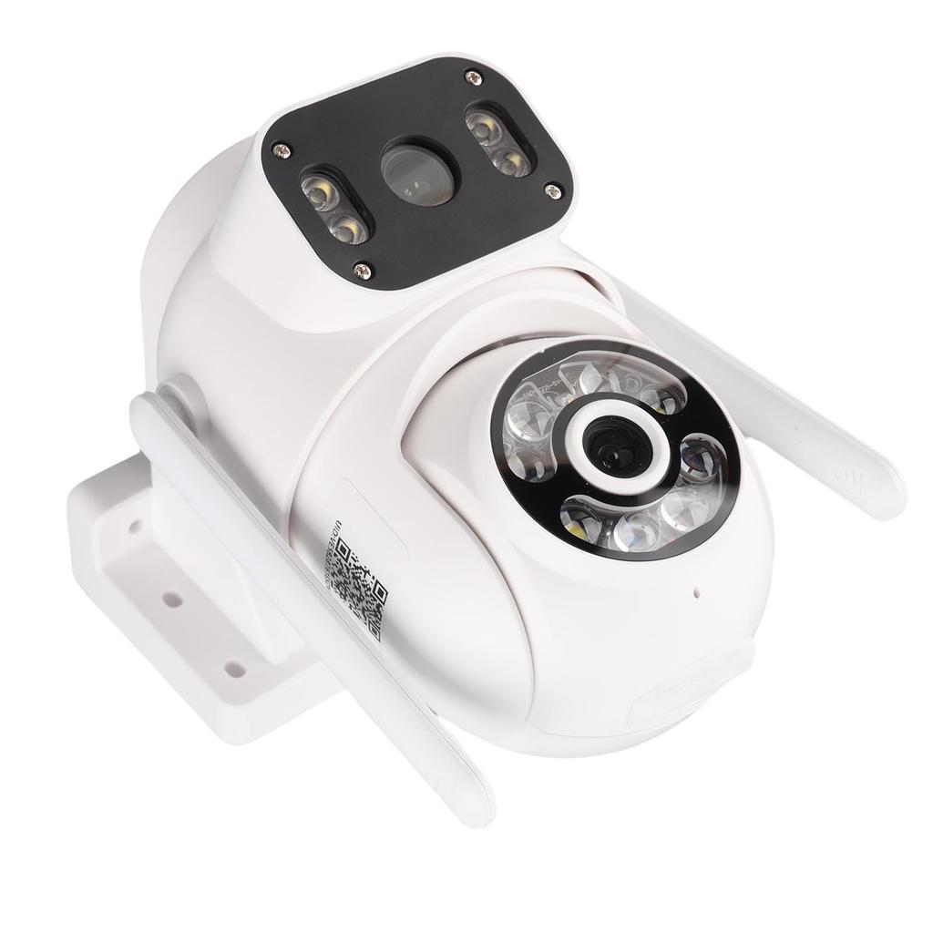 3MP+3MP Wireless Security Camera Dual Lens Wall Mount Smart WiFi Camera Full Color Night Vision 2 Way Audio Motion