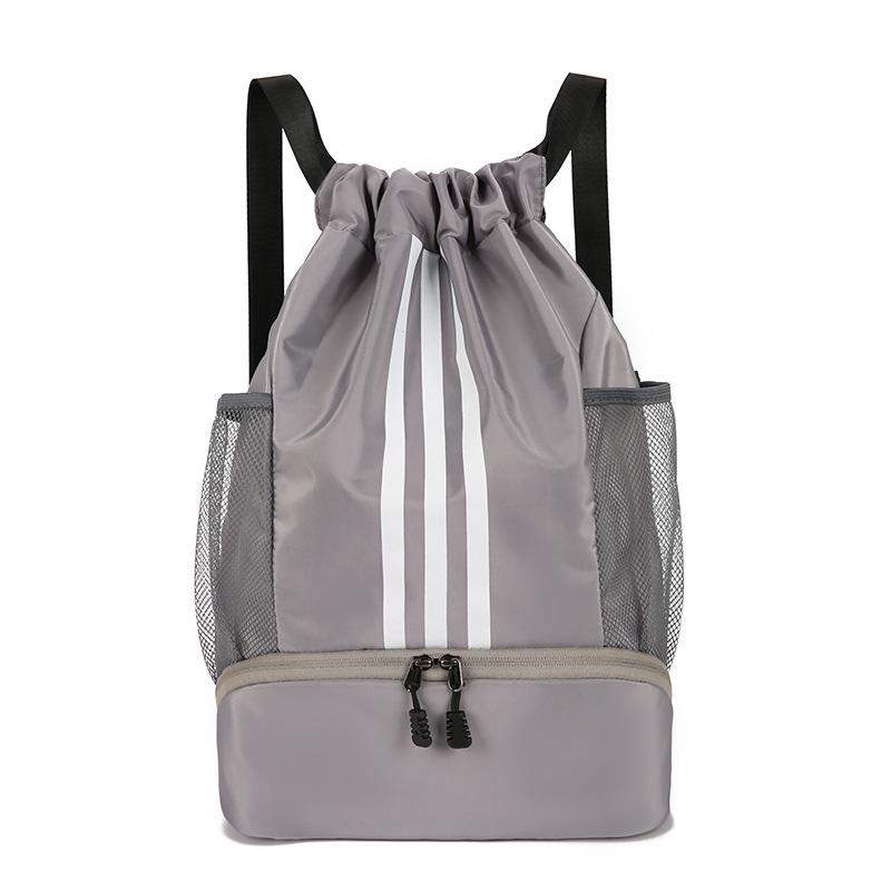 Multi-Sport Backpack: Badminton Racket, Basketball, Sneakers, Football, Swimming Gear, Drawstring, Large Capacity