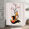 Fox Shower Curtain Woodland Animal Bathroom Decor Nature Forest Wildlife Shower Liner Vintage Rustic Home Decor Tapestry Wall Ha