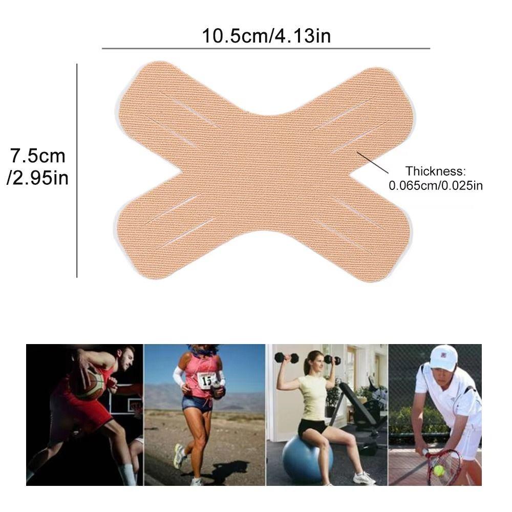 10Pcs/Set Precut Gym Kinesiology Tape Breathable Muscle Support Tape  For Gym Exercise