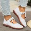 Spring and Autumn British retro small leather shoes round head lightweight soft sole casual single shoes women