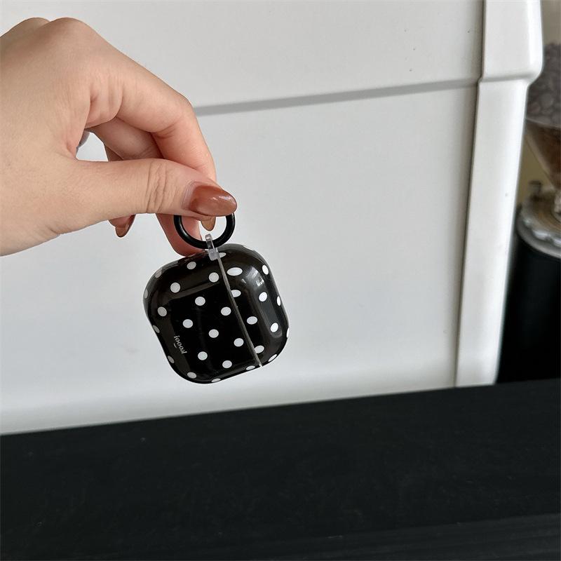 Simple Black and White Polka Dot AirpodsPro1 Earphone Case for Apple 1/1/1/1st Generation Wireless Bluetooth Case