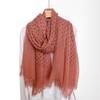 High-end Korean Polka Dot Printed Cotton and Linen Scarf In Winter Versatile Long Scarf Shawl