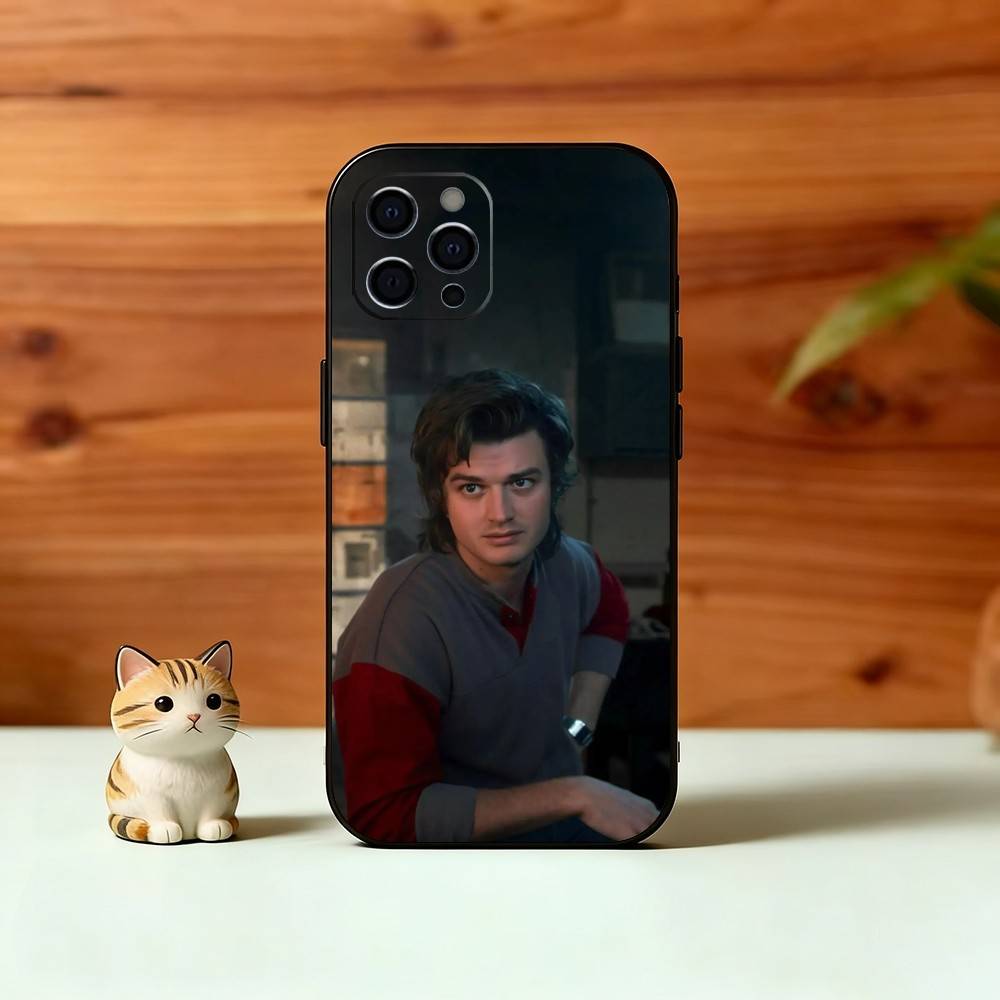 J-Joe K-Keery Actor Phone Case For iPhone 17,16,15,14,13,12,11 Plus,Pro Max,XS,Soft Silicone Black Cover
