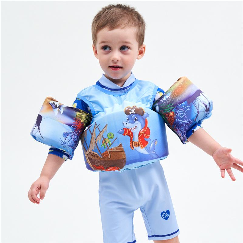 Cartoon Kids' Life Jacket & Flotation Suit with Arm Foam