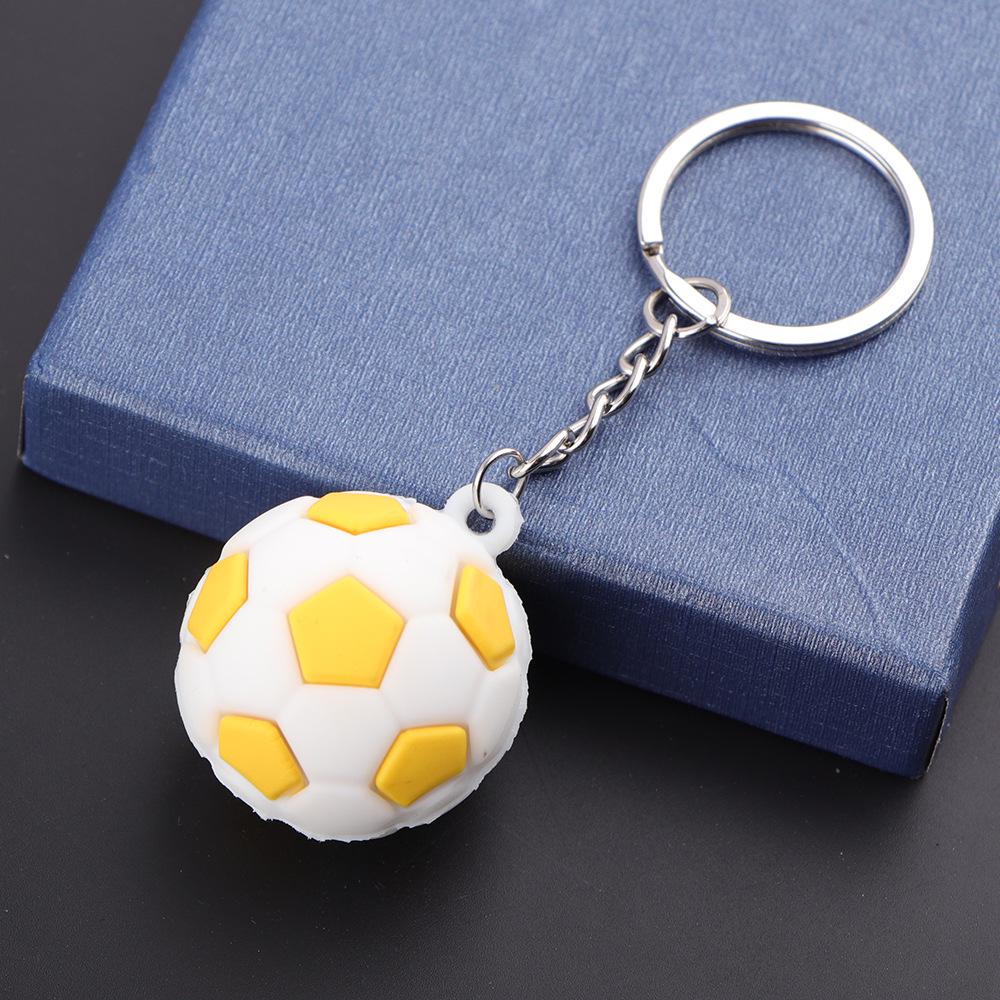 Mini Football Keychain Pendant: PVC Ornament & Souvenir for DIY European Championship/World Cup Matches