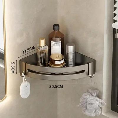 Badezimmer Küche Dusche Eckregal Ohne Bohren Wandmontiertes Klebe-Aufbewahrungsregal Schrank-Organizer Wand Home Regal Regale