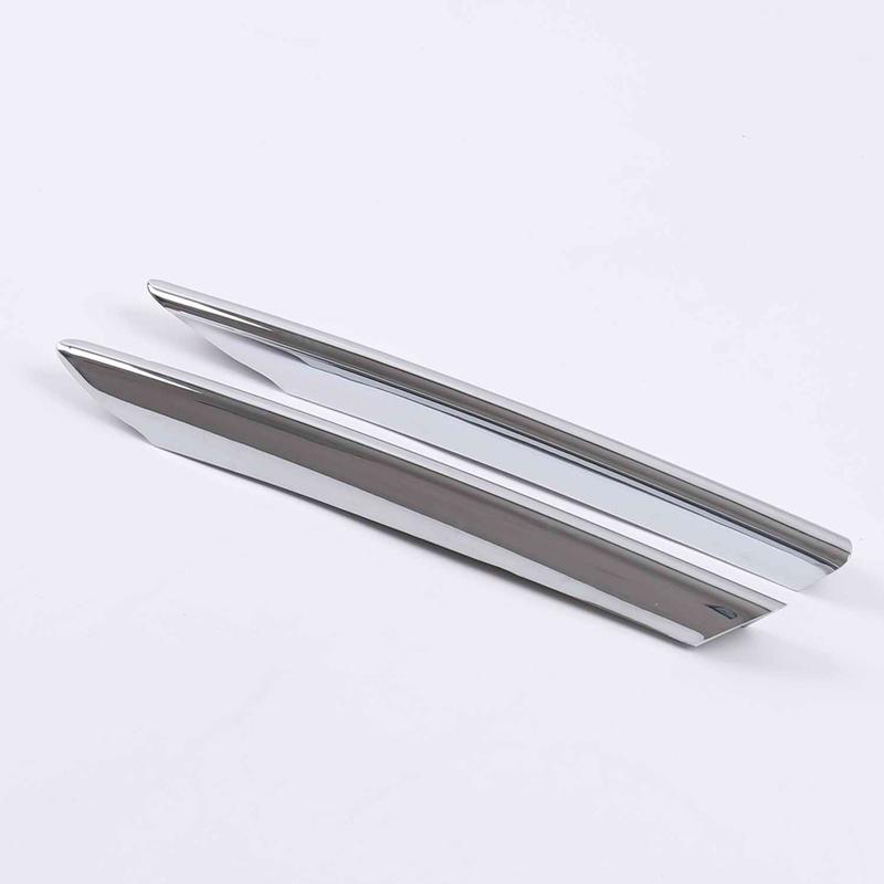 For Honda Civic Sedan 10th 2016 2017 2018 ABS Chrome Front Foglight Trims Lamp Eyelid Cover Frame Strip Sticker Car Accessories