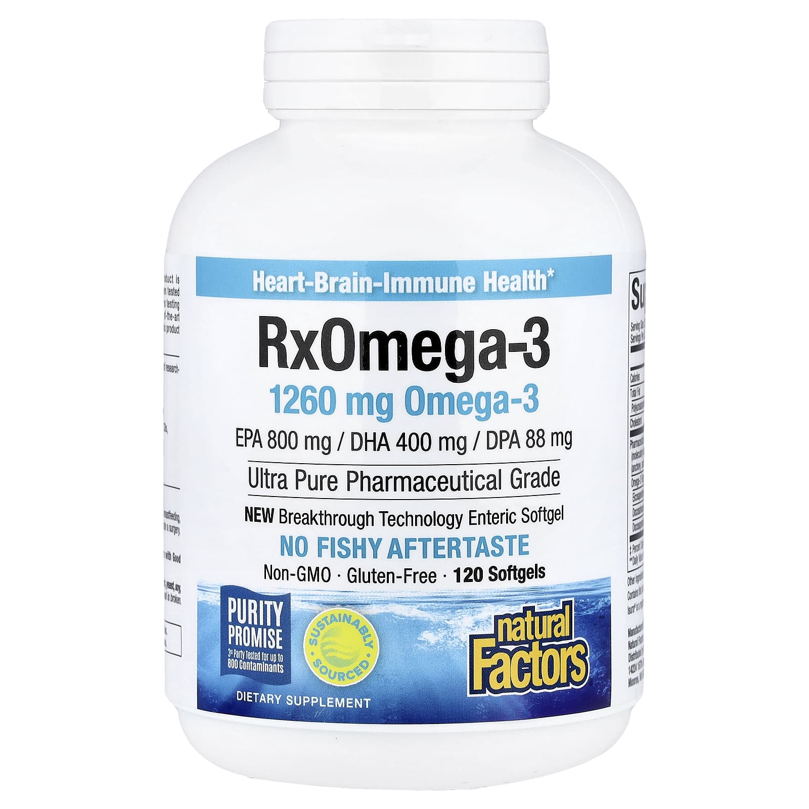 

Rx Omega 3, 1,260Mg, 120 Softgels (630Mg per softgel)