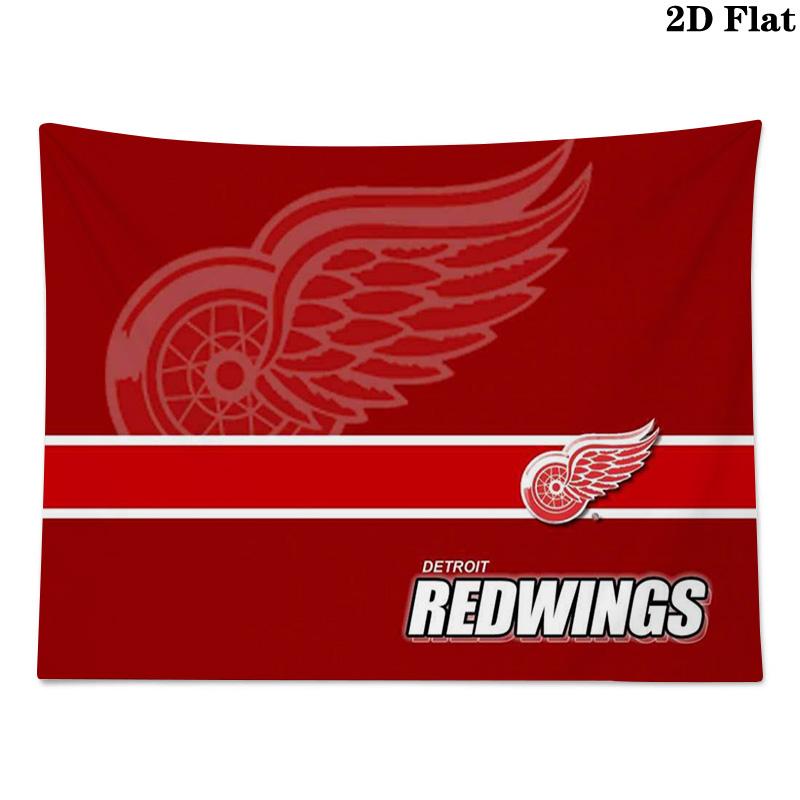 Detroit Red Wings logo Wall Tapestry Aesthetic Wall Hanging Printed Fabric Blanket Decorative Tapestries for Bedroom Living Room Home Decor