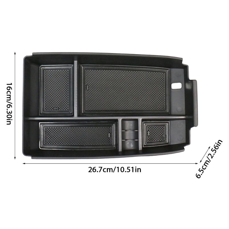 Car Central Armrest for Seat Storage Organizer Trays Black Hidden Drawer Box Suitable for Bronco 21 22 Interior Accessor