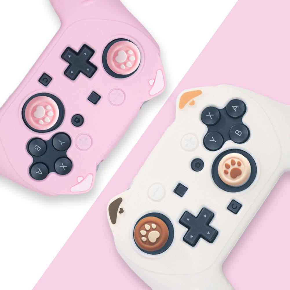 For Switch2 Pro Silicone Cover New Cat Paw Silicone Soft Shell Gamepad Sticker Skin for NS2 Pro Game Controller Case Thumb Stick