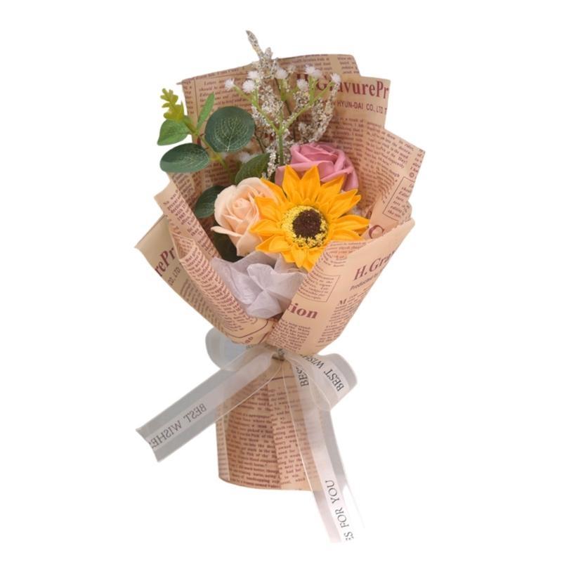 Soap Flower Petals Bouquets for Student Teacher Graduation Ceremony Thanskgiving
