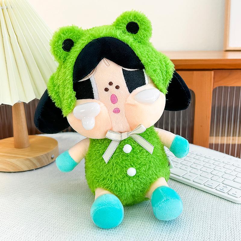 Cross-border Cartoon Crying Plush Doll: Cute Style Keychain Bag Pendant Gift