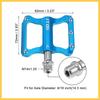 BULLSPANN Aluminum Alloy Rear Foot Flat Universal Compatible with Replacement Accessories Pegs, Pedals, Footrests, Replacement, Blue, 9/16" Axles,