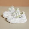 Mode 8 CM Damen Plateau-Sneakers Lässig Outdoor Einfaches Design Skateboard Bequeme Schnür-Sneakers Lauf-Sportschuhe Weiblich