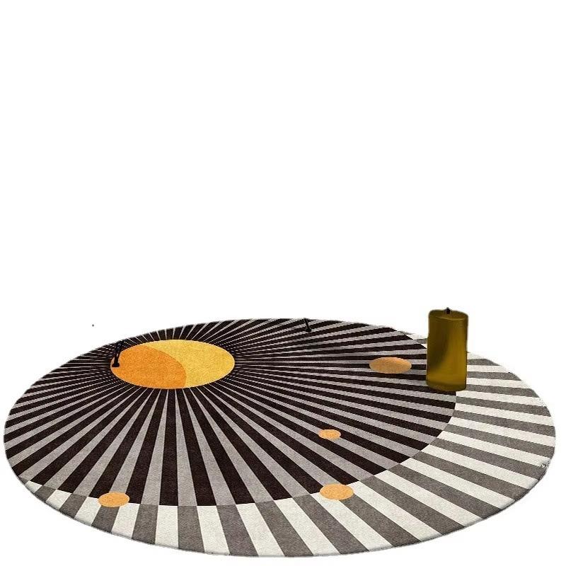 Carpet 1PCS Round Home Dirt Resistant Living Room Sofa Non-Slip Floor Mat Office Computer Study Bedroom Floor Mat
