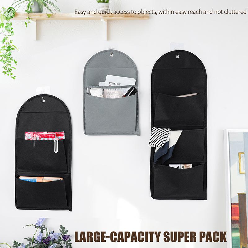 1PCS Wall Door Hanging Storage Bag Makeup Organizer Felt Insert Bag Sundries Storage Pouches For Keys Cosmetics Jewelry