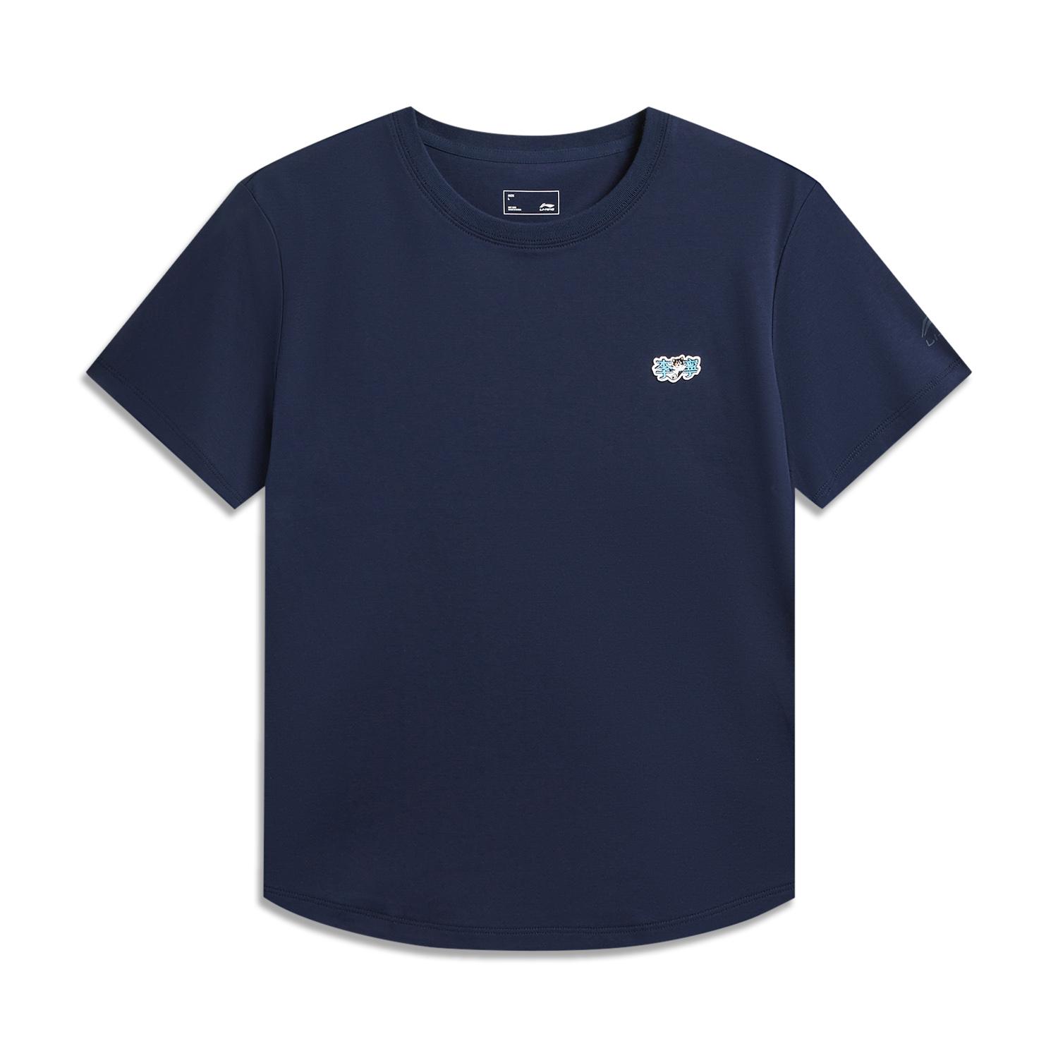 Li-Ning Comfortable Round Neck Pullover Simple Fashion Short Sleeve T-Shirt Women tops ATSW456-4 S