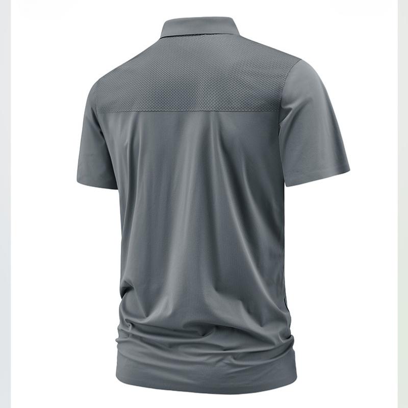 Male Basic Polo Shirt Slim Breathable Shirts for Men Lightweight Tops New Men's Short Sleeve T Shirts