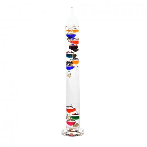 Galileo Thermometer - 44cm Multi Col 10 Bulbs 16 - 28 C