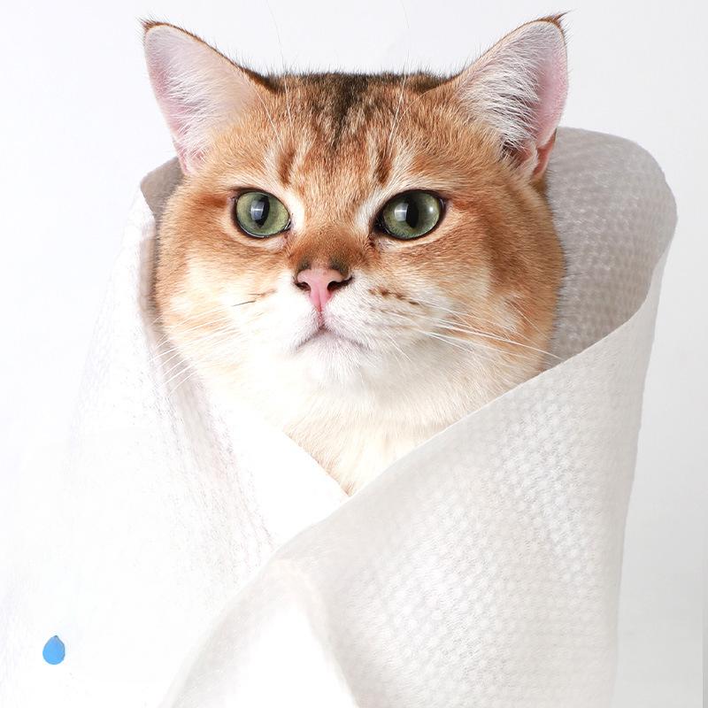 Pet Disposable Bath Towels, Large-sized Dog Absorbent Towels, Soft and Comfortable Cat Bath Towels