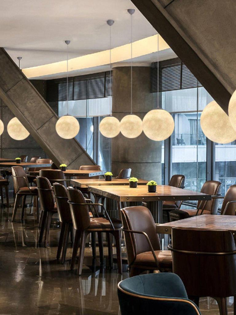 Creative Moon Pendant Lamp for Windows, Restaurants, Bars, and Shops