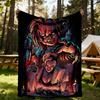 1pc Horror Ritual Outdoor Blanket Lightweight Flannel, Soft & Warm, All Season Use for Sofa, Outdoor, Camping, Living Room, Office, Chair