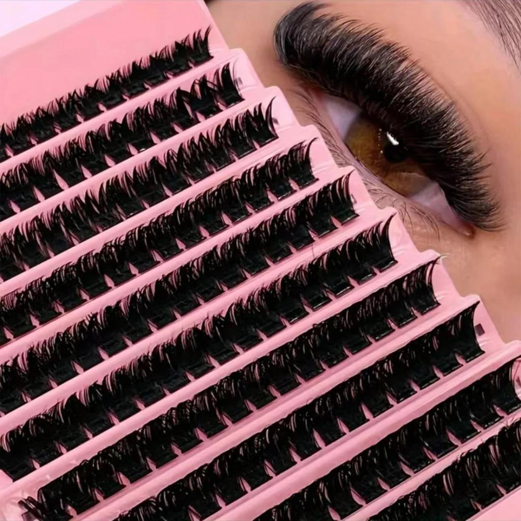 1 krabička trsové řasy 8-16 mm nadýchané jednotlivé řasy přirozený vzhled řasy D prodloužení řas trsy umělé řasy