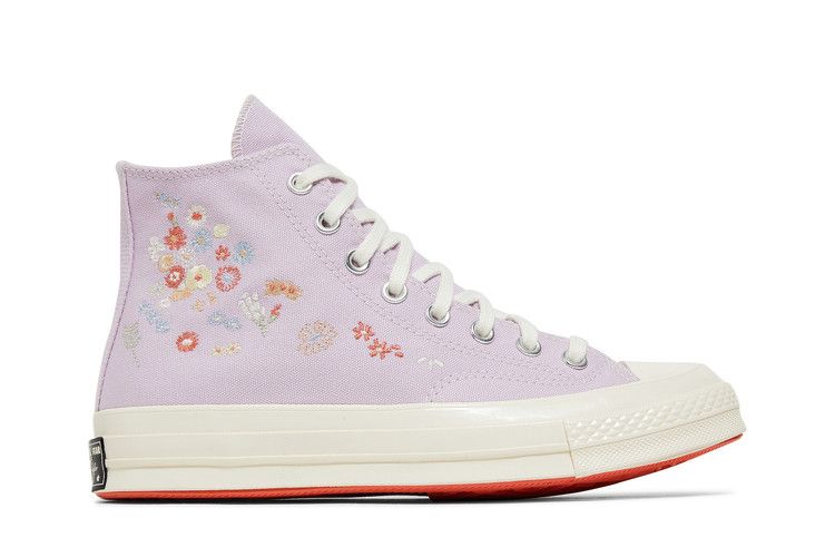 Converse Wmns Chuck 70 High 'Embroidered Floral Print - Pale Amethyst'
