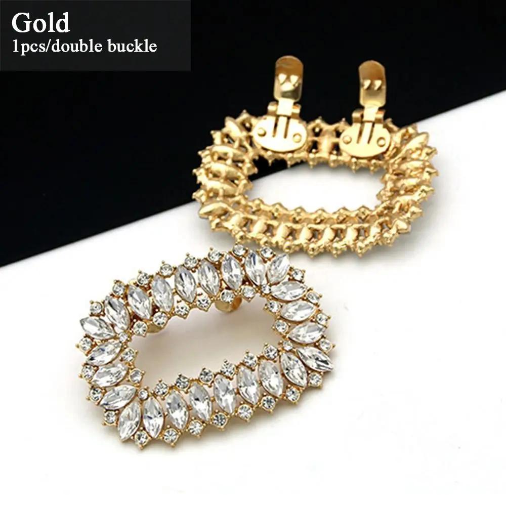 Women Lady High Heel Shoe Clips Rhinestones Crystal Shiny Decorative Clips Charm Buckle Bride Shoes Charms Jewelry Decorations