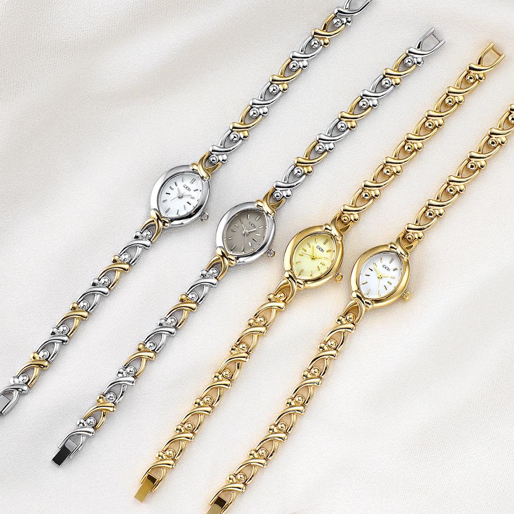 GEDI Quartz Watches Woman Luxury Waterproof Fashionable Wristwatch Temperament Ladies Small Vintage Watch Gifts