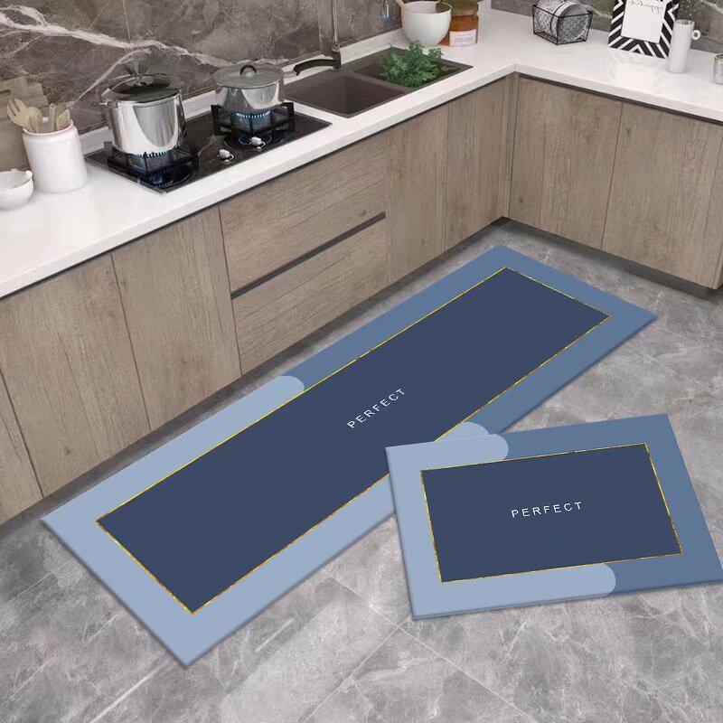 Stylish Non-Slip Kitchen Floor Mats: Dirt-Resistant, Water-Absorbing, Oil-Absorbing, Long Combination Set