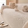 Winter Thicken Fleece Warm Cat Scratch Resistant Mid-Century Style Full Coverage Sofa Throw Cover Cushion Home Decor Mats